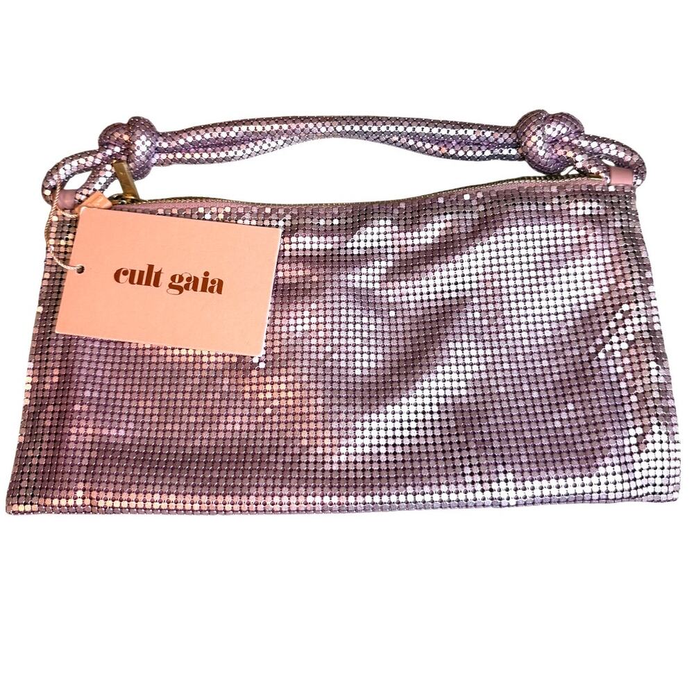 Cult Gaia Hera Nano Mesh Shoulder Bag Cameo Pink - Picture 2 of 7